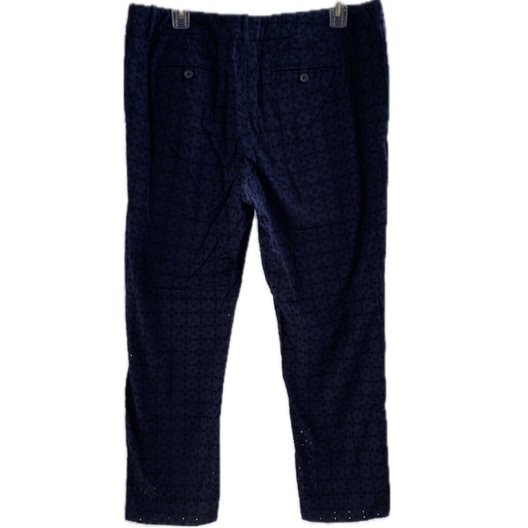 Merona Pants - Navy - Floral Eyelet Lace - Crop Ankle - Women/Juniors - Size: 14 - Picture 3 of 14
